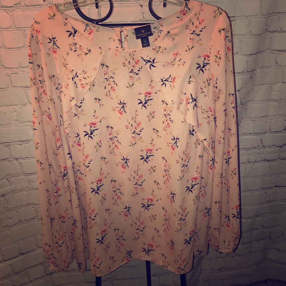 Worthington Long Sleeve Blouse - 1X